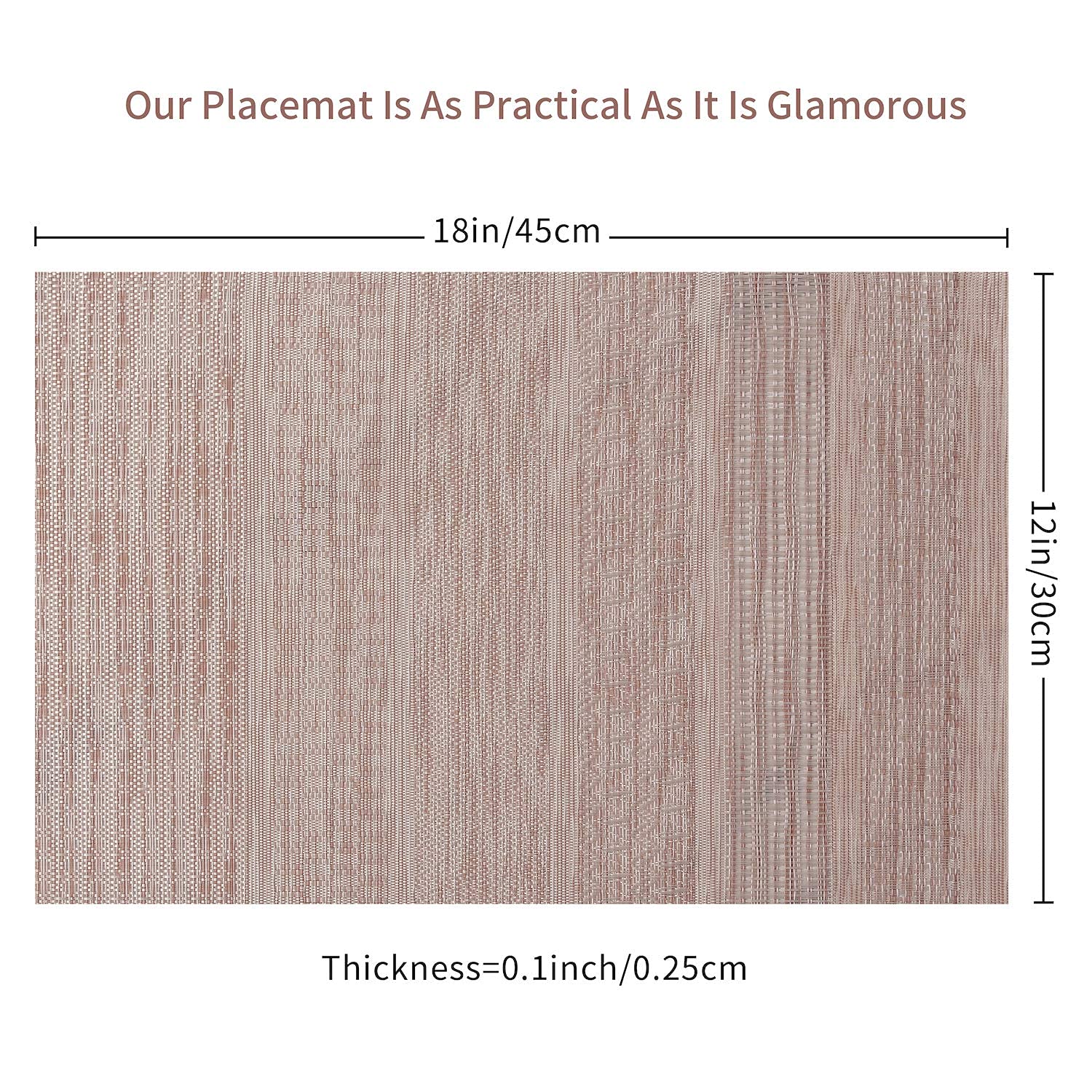 Premium SENDAY Placemats Set of 8 - Heat & Stain Resistant, Non-Slip PVC Table Mats for Kitchen & Dining - Washable Durable Woven Vinyl Placemats for Everyday Use, Parties & Holiday Decor