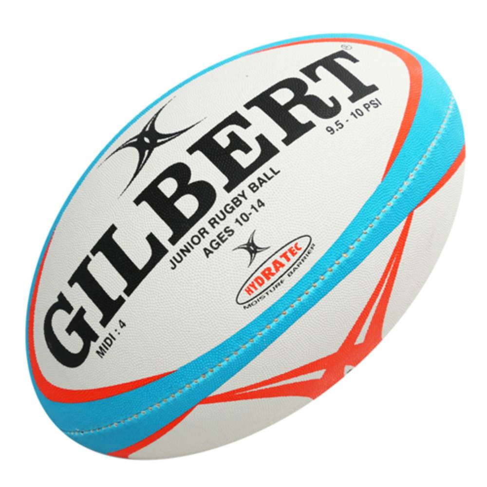 Gilbert Junior Match Rugby Balls - Official Size 4 for Youth & Kids Training - Perfect for School, Club, and Competitive Rugby Games