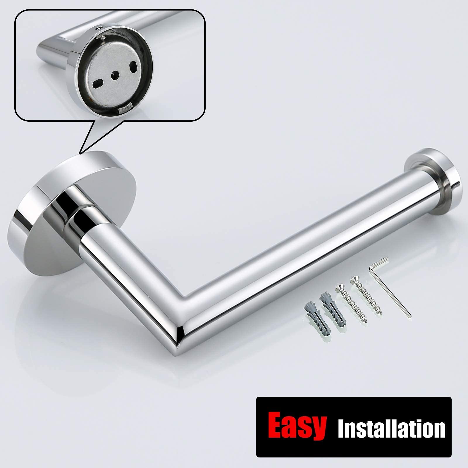 Polished Chrome Toilet Paper Holder - SWHYGER SUS304 Stainless Steel Wall Mounted Bathroom Tissue Roll Dispenser (96018-6C) - Perfect for Modern Homes, Apartments & Luxury Hotels