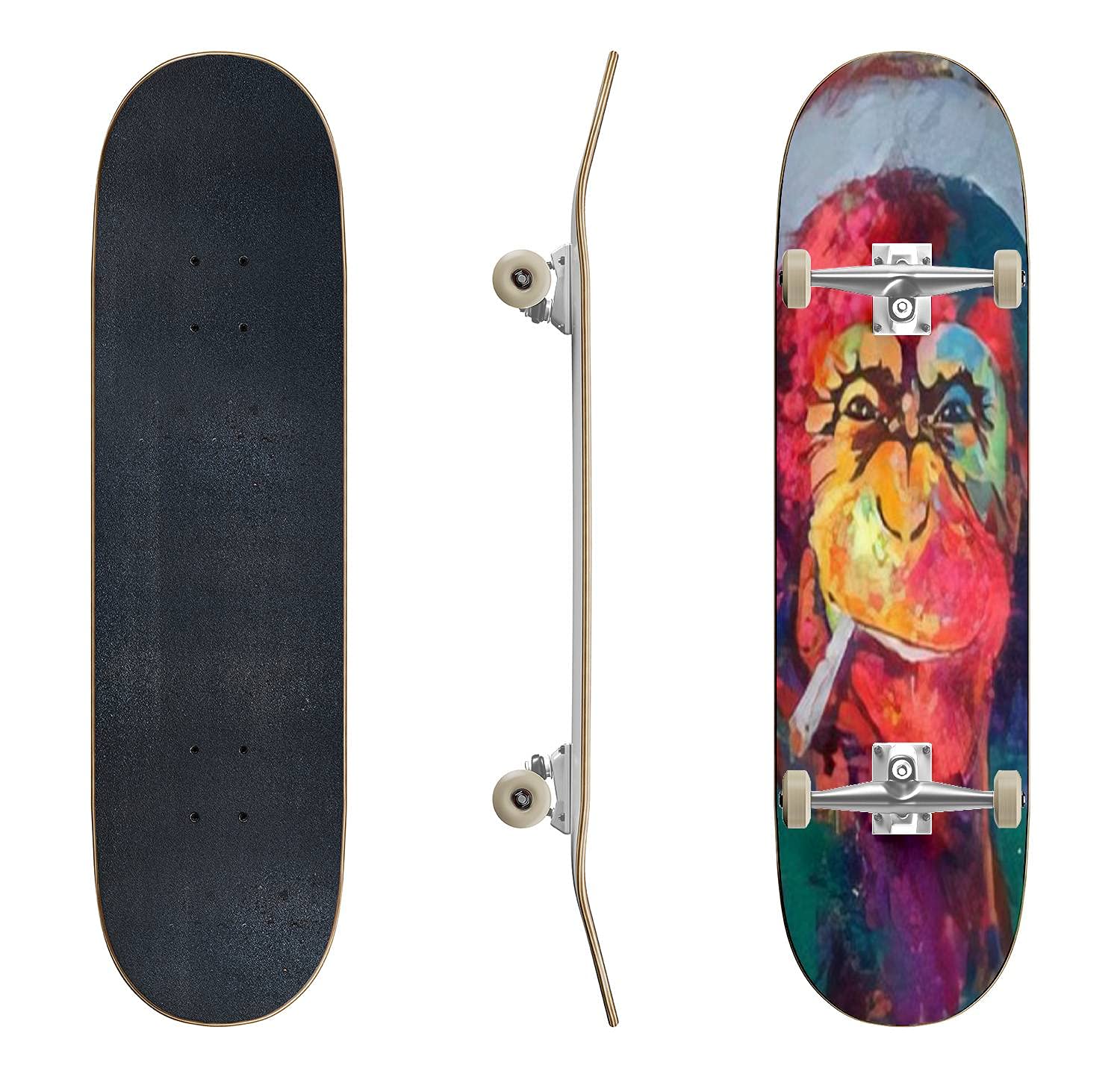 Classic Concave Skateboard for Beginners & Professionals - Graffiti Art Design Longboard for Teens & Young Adults | Perfect for Extreme Sports, Street Skating & Cool Teen Gifts