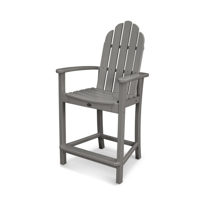POLYWOOD Classic Adirondack Counter Height Chair - Durable Outdoor Bar Stool for Patio, Deck & Poolside - Weather-Resistant Poly Lumber Furniture