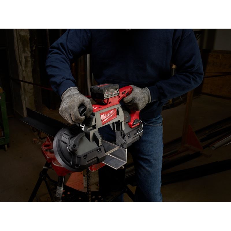 M18 FUEL 18V Brushless Cordless Deep Cut Band Saw (Tool Only) - Ideal for Metal Cutting, Plumbing, and Construction Projects