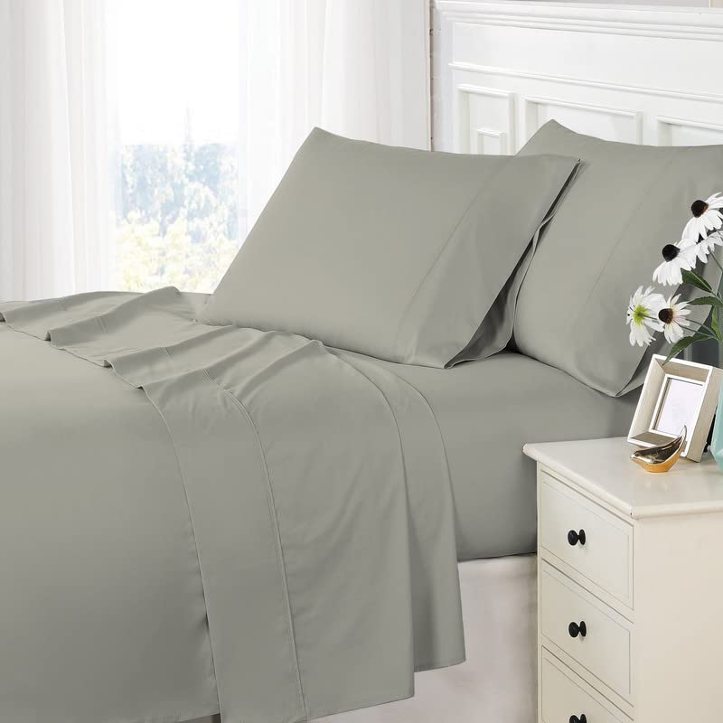 Pizuna 800 Thread Count 100% Long Staple Cotton Sheet Set - Full Size Sateen Weave Luxury Bed Sheets with 17