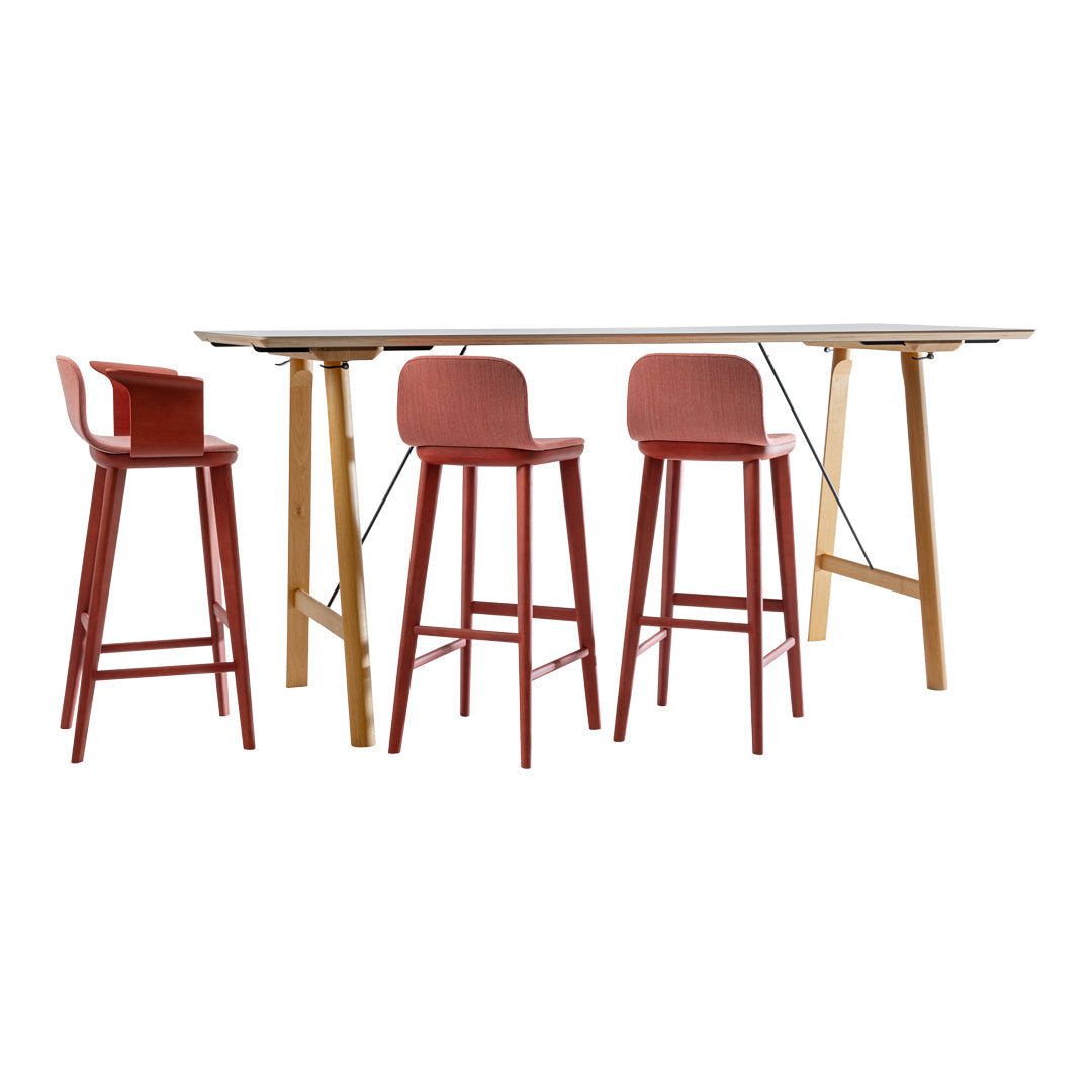 Aeon Comfort Counter Armchair - Fully Upholstered Ergonomic Bar Stool for Kitchen Island, Breakfast Nook & Home Office - High Back Support with Padded Seat