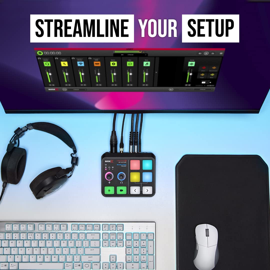 RØDE X Streamer X Professional Audio Interface & 4K Video Capture Card with XLR/HDMI/TRRS - Perfect for Live Streaming, Gaming, YouTube & Podcasting