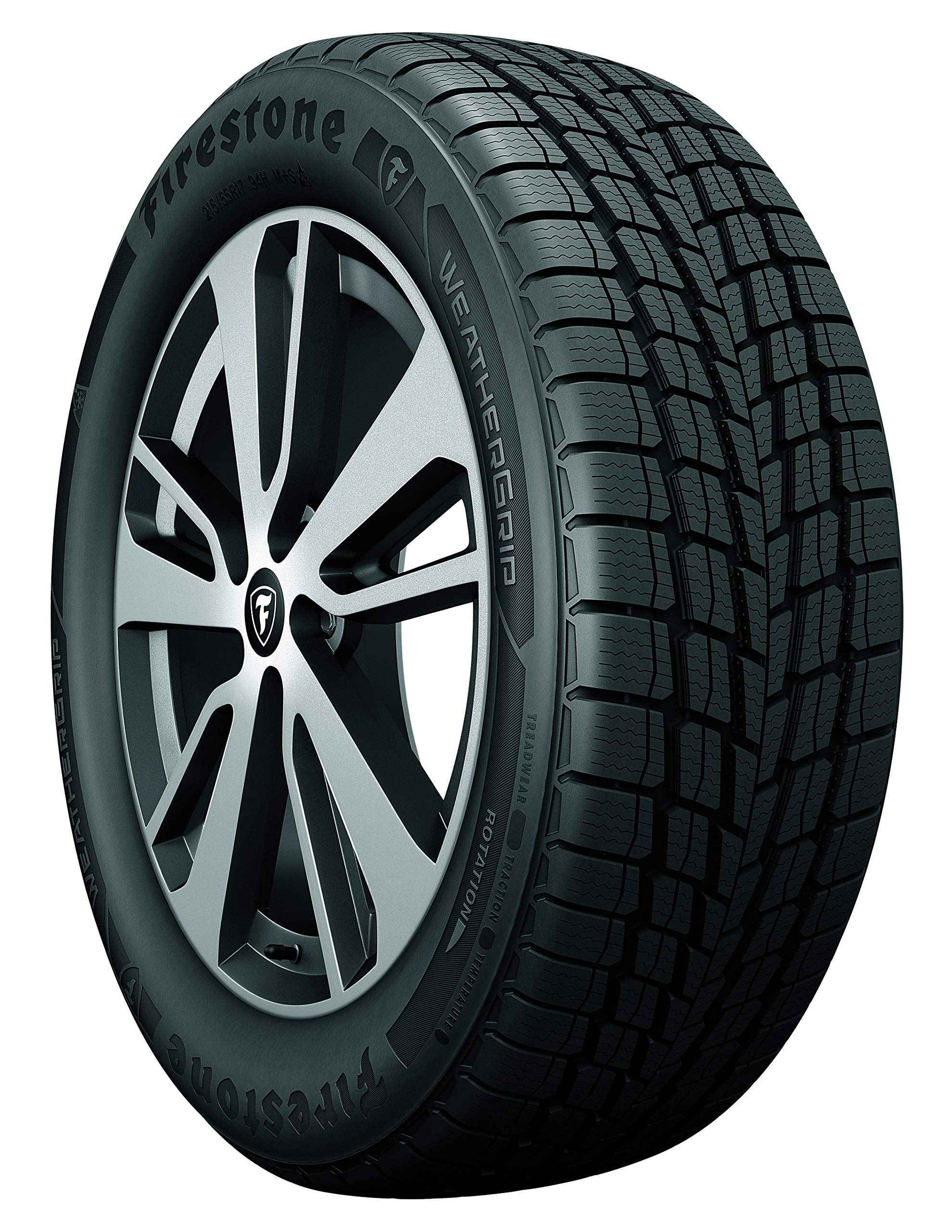 Firestone WeatherGrip All-Season Touring Tire 205/55R16 91V - High Performance All-Weather Car Tires for Sedans & Compact SUVs - Perfect for Rain, Snow & Dry Road Conditions