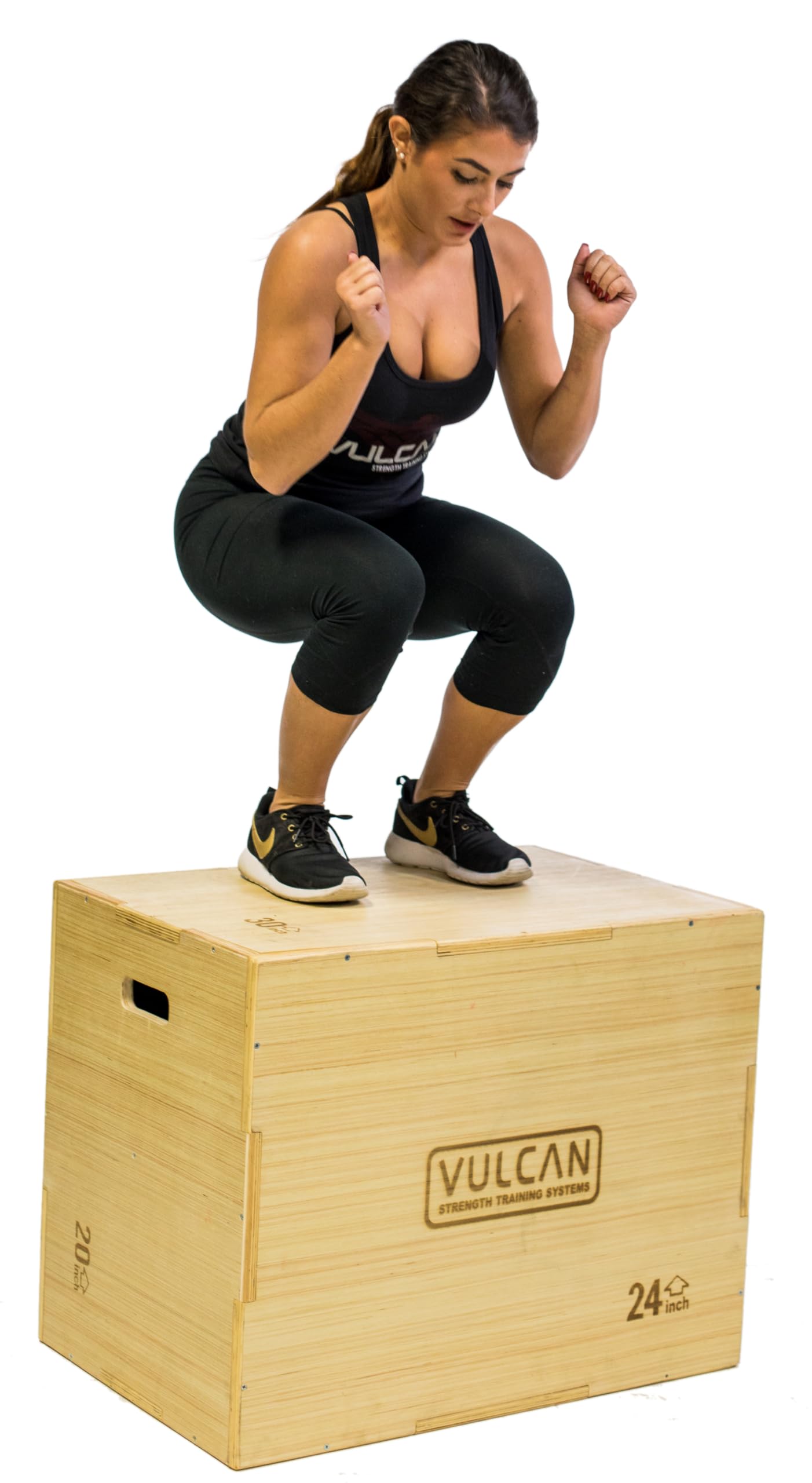 VULCAN 3-in-1 Wooden Plyo Box – Premium Ashwood Plyometric Jump Box for Home Gym & Commercial Training | Safe, Stable & Versatile for Box Jumps, Step-Ups, HIIT, CrossFit | Perfect for Garage Gym, Cross-Training, Functional Fitness & Workout Routines