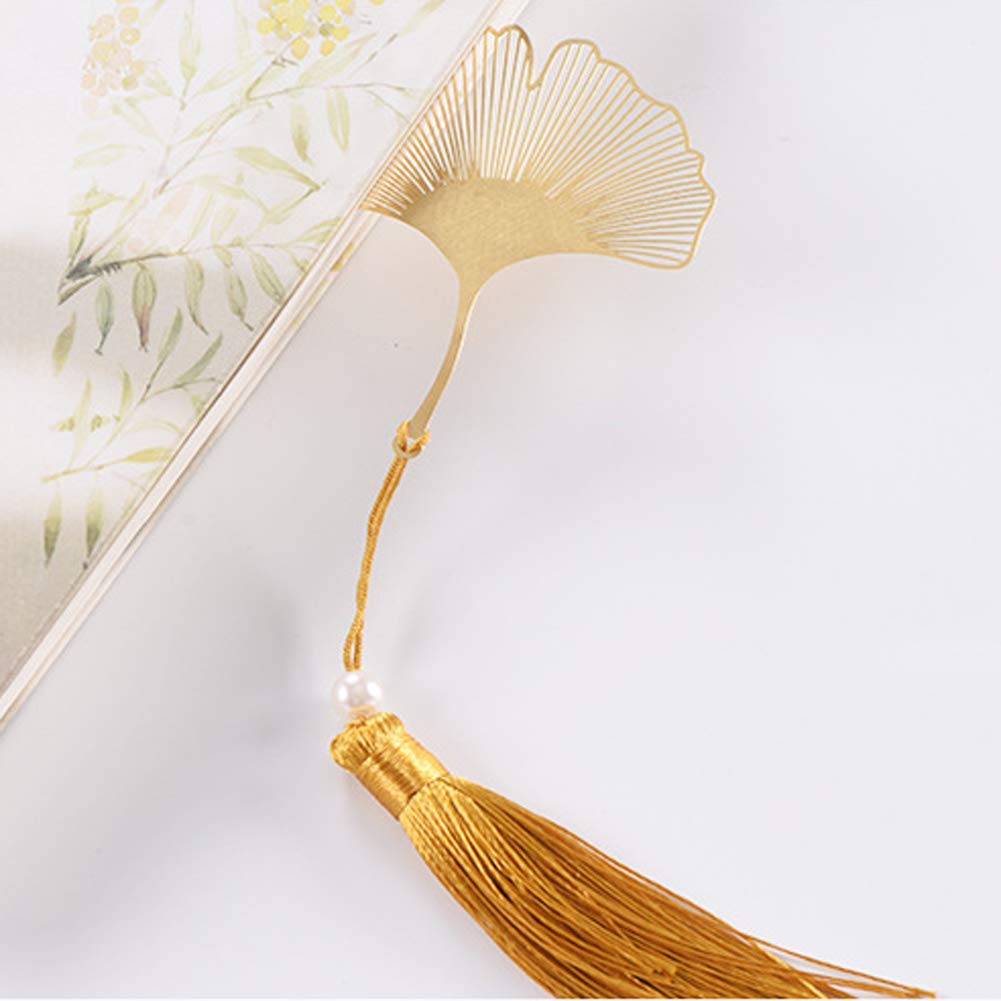 3-Piece Handmade Metal Leaf Vein Bookmarks with Tassel - Cute Botanical Bookmark Set for Kids, Adults & Book Lovers - Perfect Gift for Reading Enthusiasts, Book Club Members & Teachers (Ideal for Journals, Bibles, Novels & Gift-Giving)