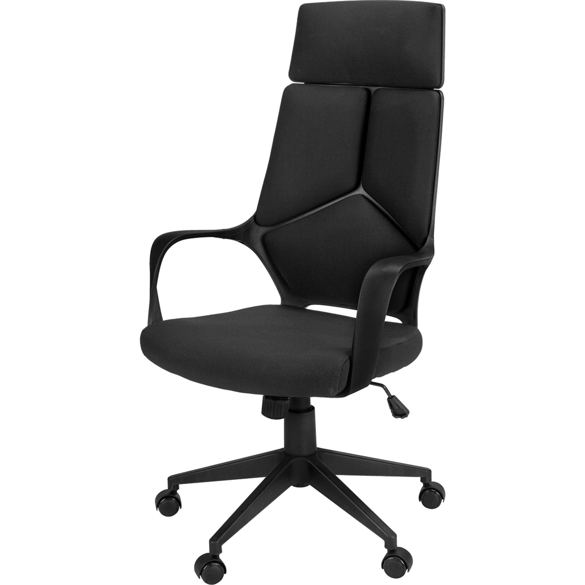 Ergonomic Adjustable Office Chair with Lumbar Support - Black - Perfect for Home Office, Gaming, and Workspace Comfort