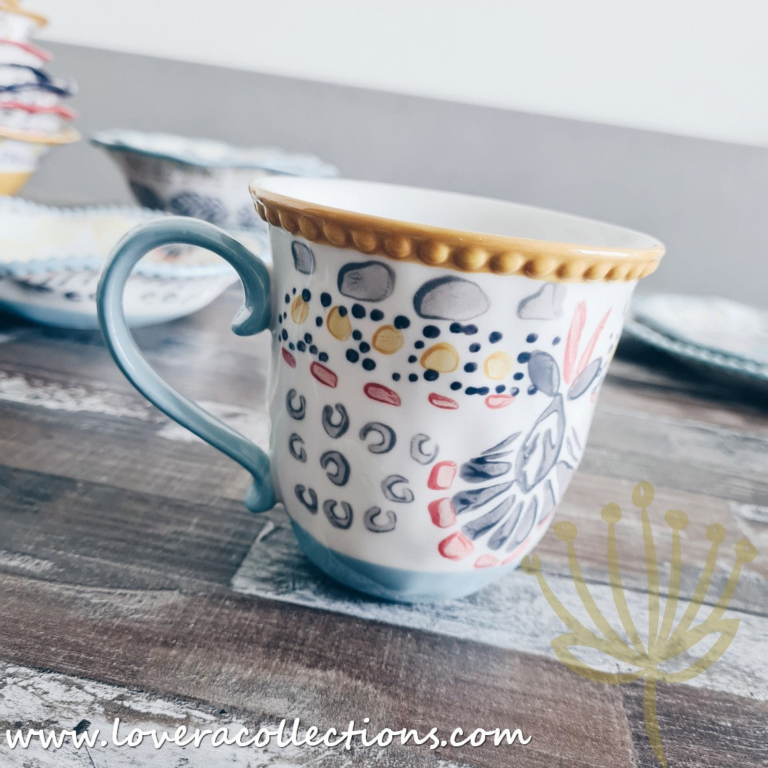 Stylish Afrocentric Light Blue Dinnerware & Serveware Set - Perfect for Family Dinners, Entertaining Guests & Cultural Celebrations