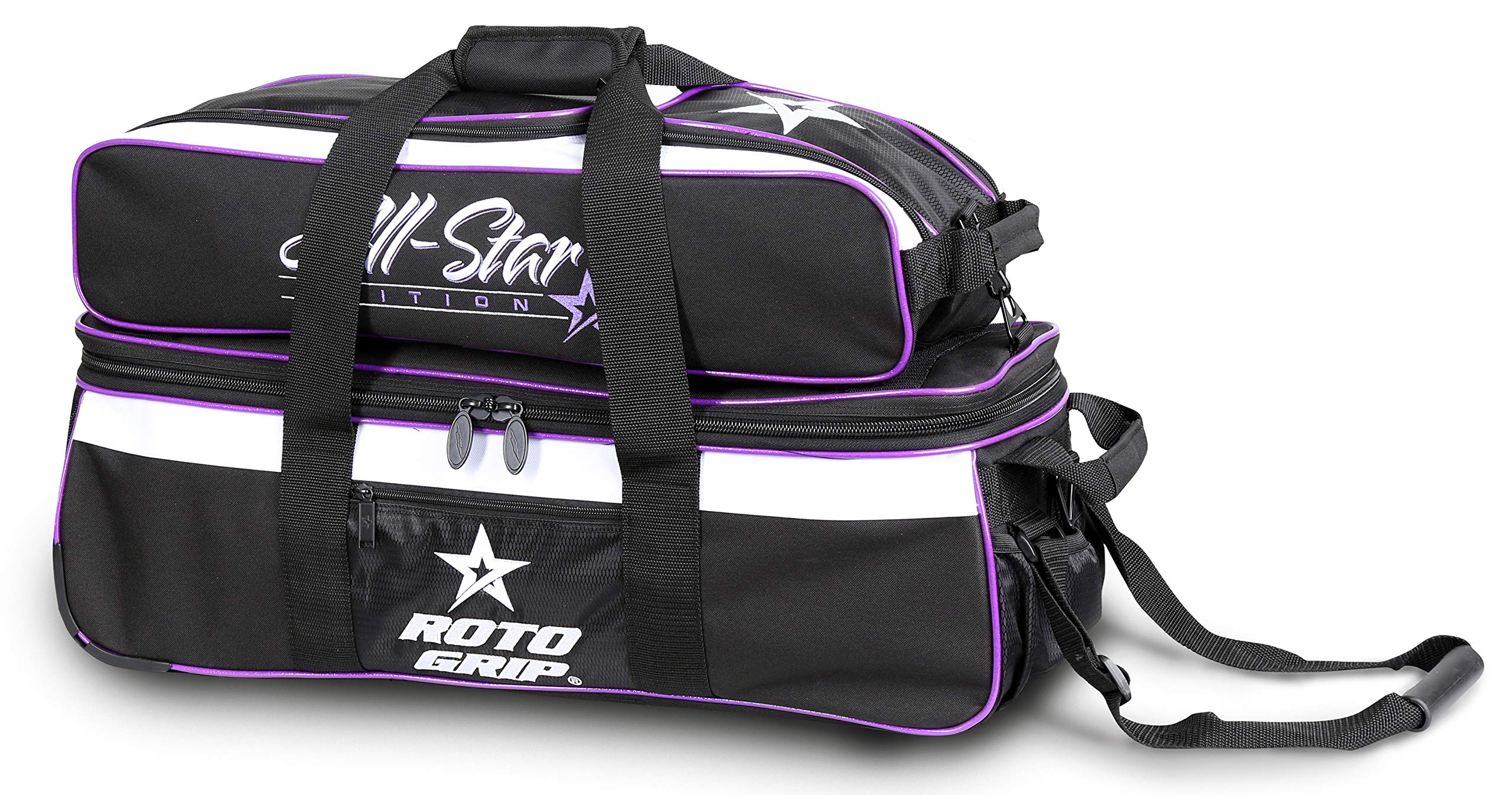 Roto Grip 3 Ball Bowling Bag Tote - Purple Bowling Accessory for League Play & Tournament Travel