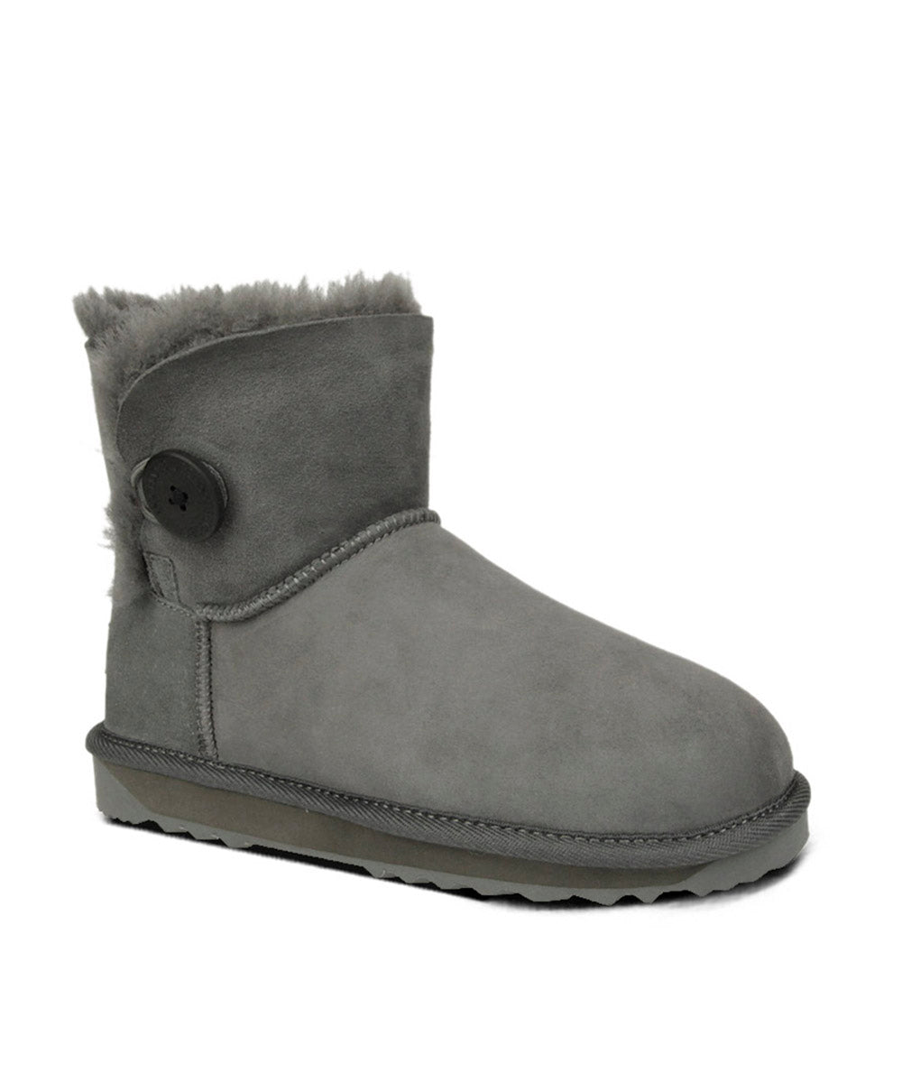 Premium UGG Mini Button Boots for Men - Cozy Winter Boots with Stylish Buttons - Perfect for Cold Weather, Snow Days & Casual Outings