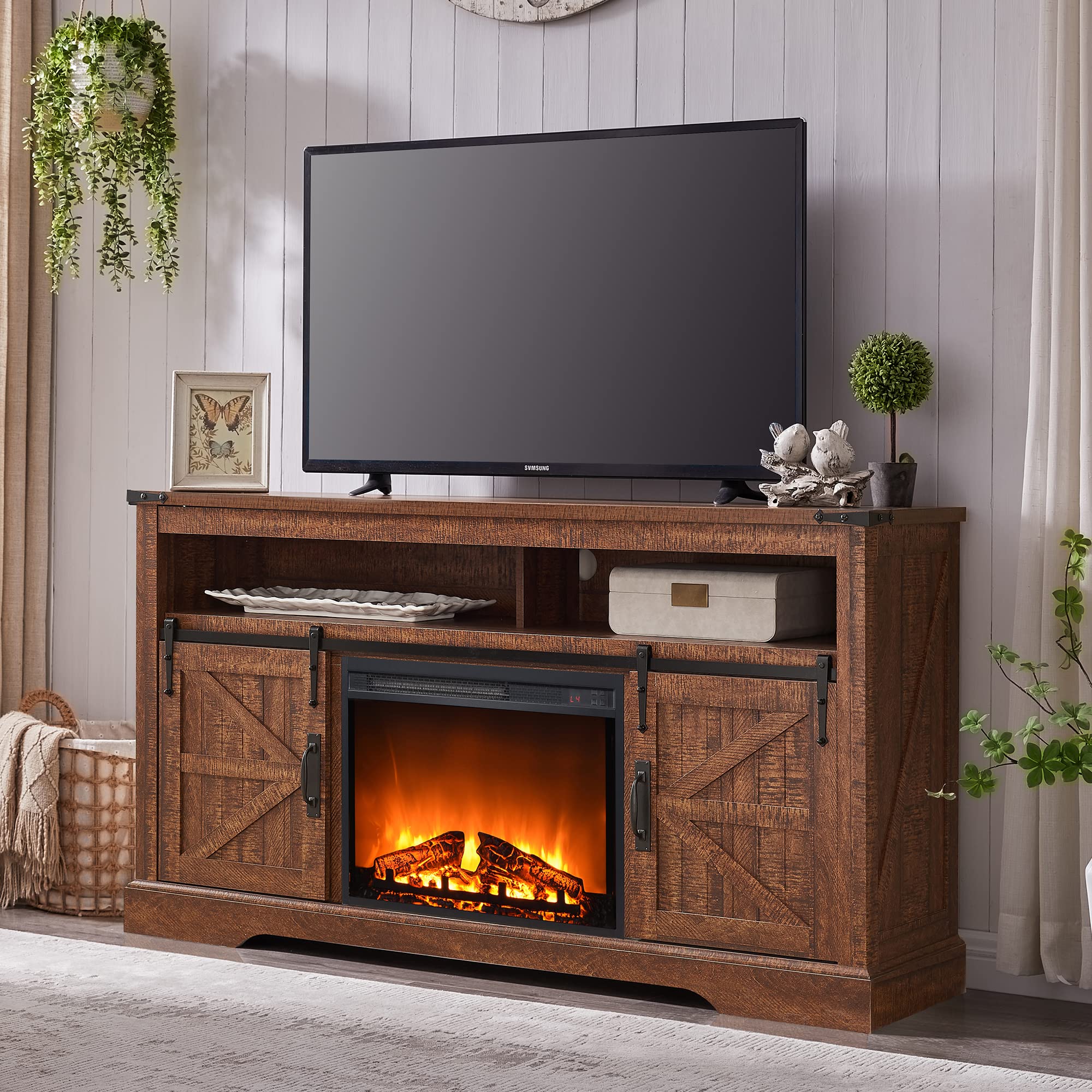 OKD 65+ Inch Fireplace TV Stand - 33
