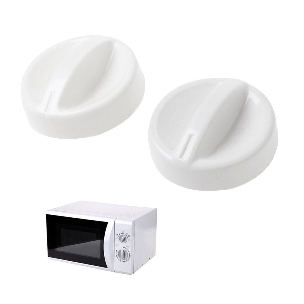 BUIDI 2-Pack Universal Microwave Oven Plastic Coil Knob Replacement - Timer Control Switch for Whirlpool, GE, Samsung & More - Perfect for DIY Repair & Home Appliance Maintenance