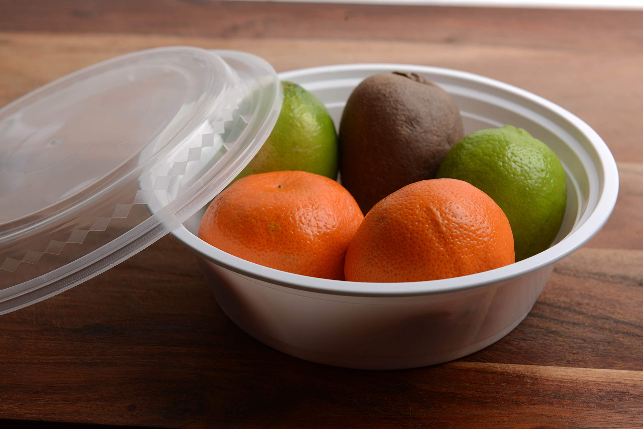 EcoQuality 450-Pack White Round Meal Prep Containers with Lids - 16oz BPA-Free Microwave & Dishwasher Safe Food Storage Bowls | Perfect for Bento Boxes, Lunch Meal Prep, Stir Fry, Freezer Storage & Office/School Use