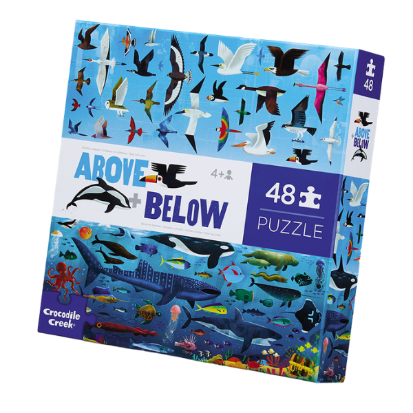 Above & Below Floor Puzzle 48 Pieces - Ocean and Sky Educational Jigsaw for Kids | Perfect for Classroom Learning & Family Game Night