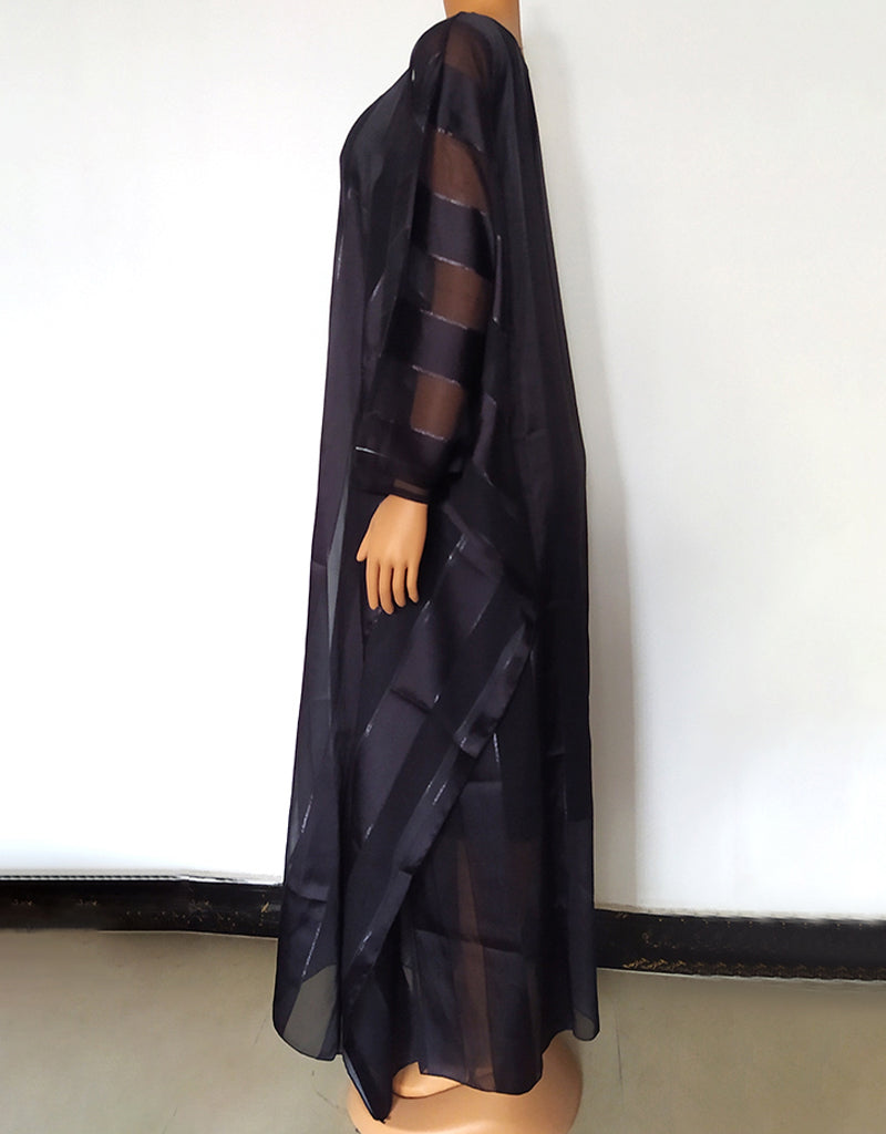 Elegant Black Dubai Line Partywear Kaftan for Women - Stylish & Comfortable Long Dress for Evening Parties, Weddings & Special Occasions