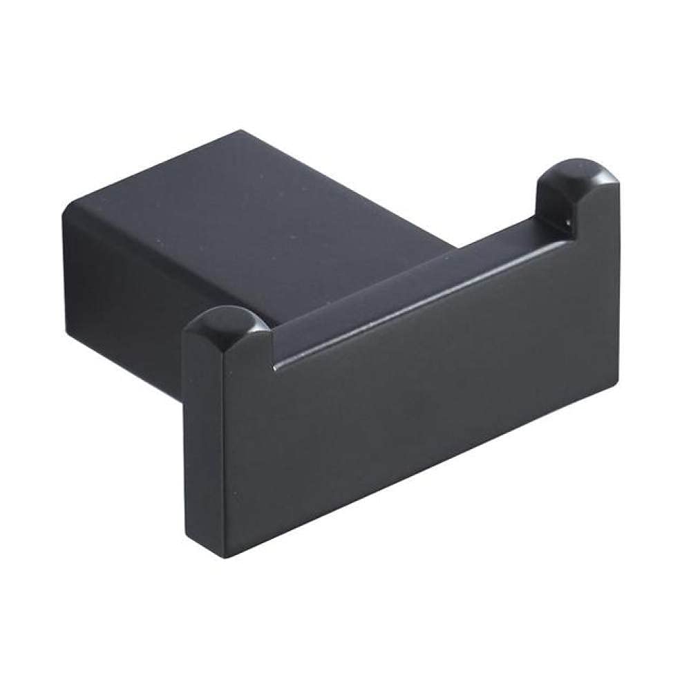 Premium Stainless Steel Bathroom Accessories Set - Modern Matte Black Towel Rack, Toilet Paper Holder & Double Hooks - Durable Bath Hardware for Stylish Home Decor | Perfect for Bathroom, Spa & Guest Room Organization