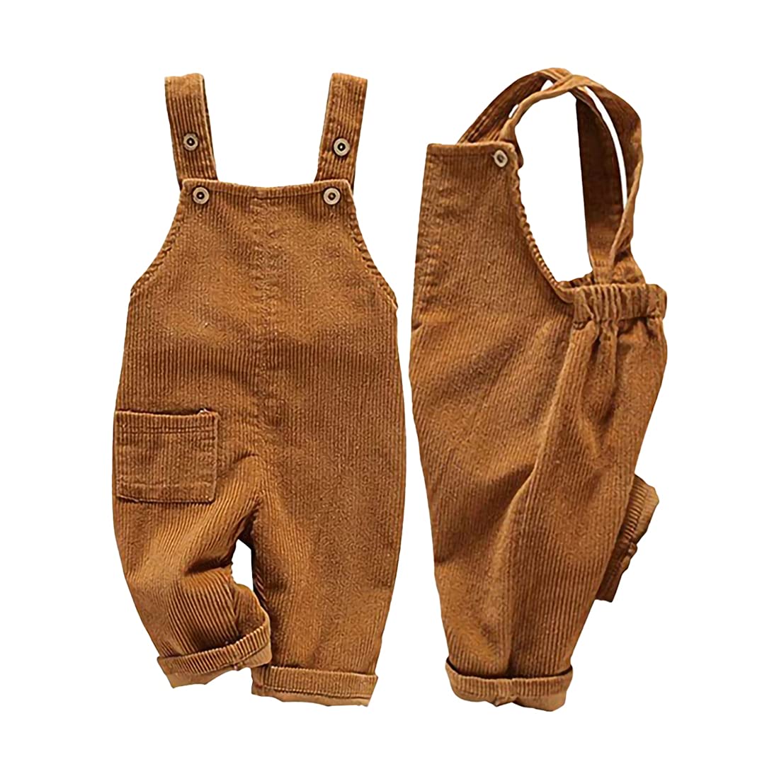 **Mornyray Soft Corduroy Suspenders Overalls for Toddler Boys & Girls - Loose Fit Retro Style - Perfect for Playdates, School & Casual Outings**