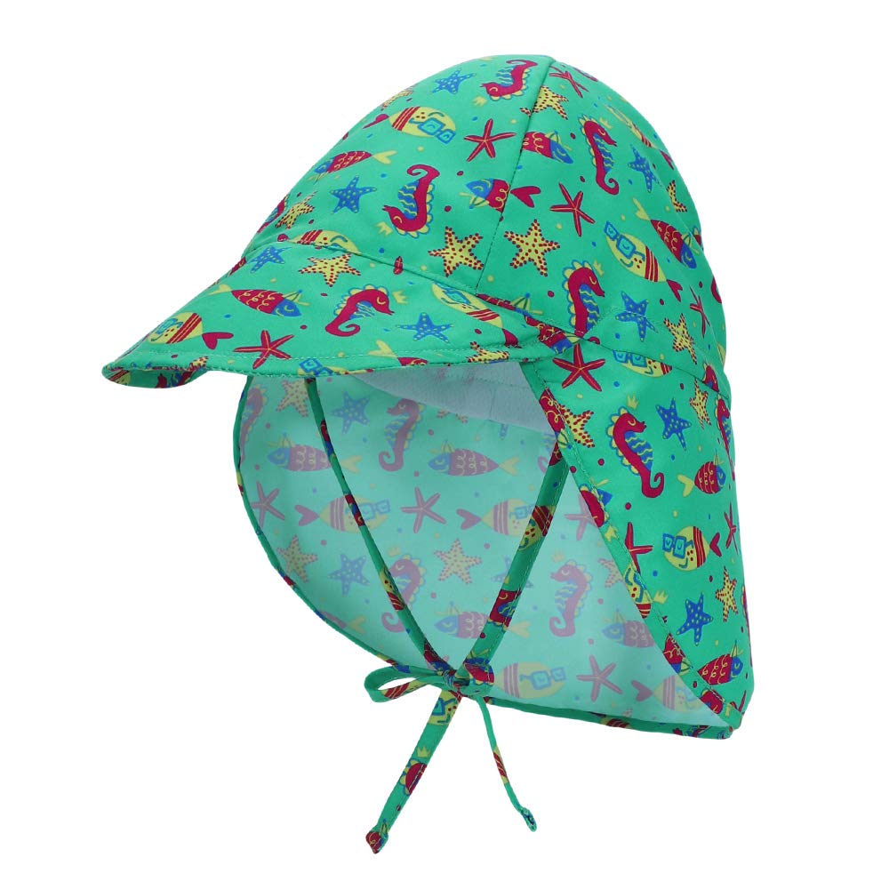 Baby Boys & Girls Sun Hat - Adjustable UPF 50+ Toddler Sun Protection Hat with Wide Brim for Beach, Pool & Outdoor Summer Activities