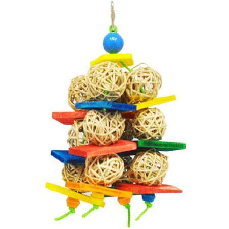 Premium Cat Wicker Cluster Toys for Indoor Play - Natural Fiber Cat Chew Toys for Teething Kittens - Medium Size for Small to Large Cats - Perfect for Scratching, Biting & Playtime
