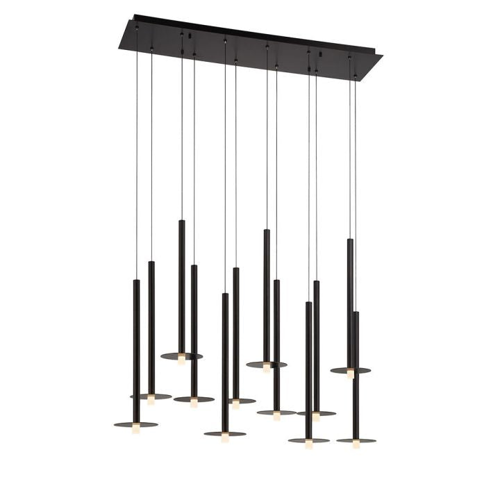 Ursula Linear LED Chandelier - Modern 6-Light Fixture for Dining Room, Kitchen Island & Bedroom Lighting | Energy Efficient Dimmable Hanging Light