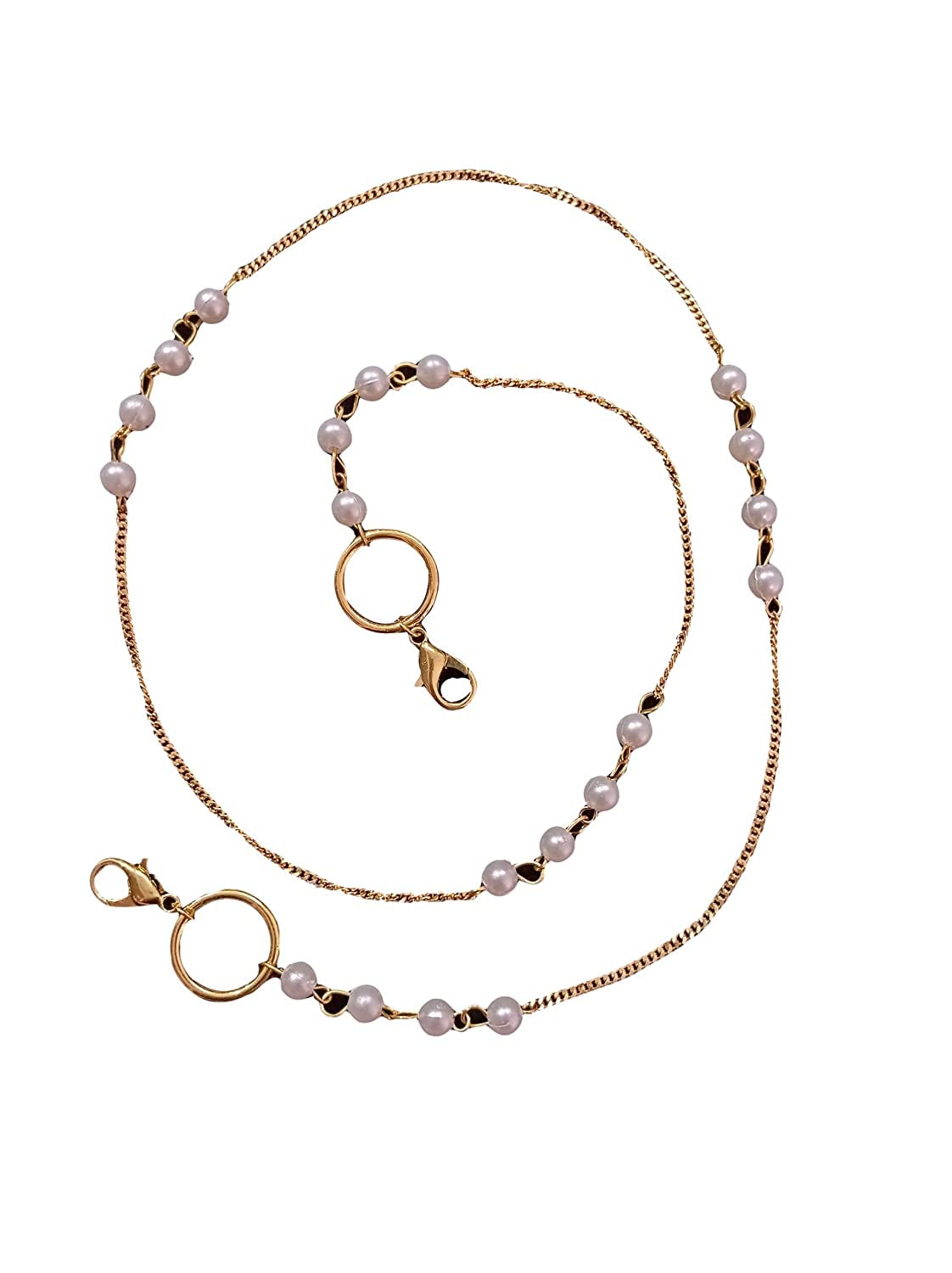 20pcs Pearl Beaded Face Mask Holder Necklace - 25
