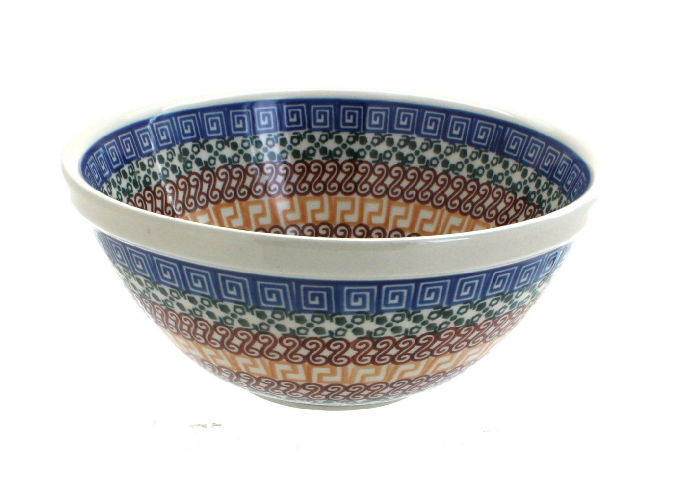 Blue Rose Polish Pottery Athena Small Serving Bowl - Handmade Ceramic Appetizer Dish for Salads, Snacks & Entertaining - Perfect for Dinner Parties & Home Decor