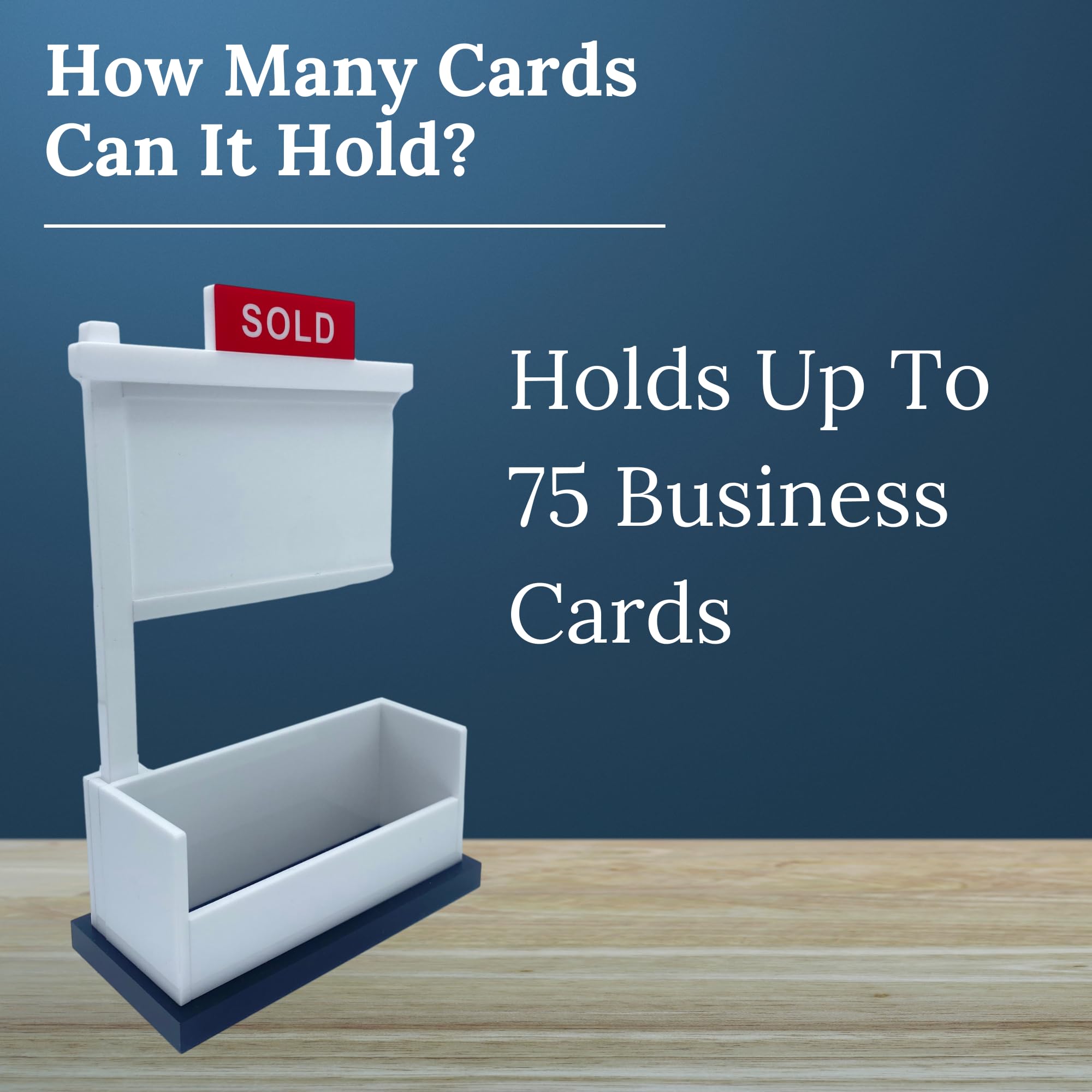 Premium Real Estate Business Card Holder - Elegant Gift for Realtors & Agents | Professional 3.5x2 inch Card Display for Open Houses & Client Meetings | Perfect for Networking, Office Desk & Real Estate Events