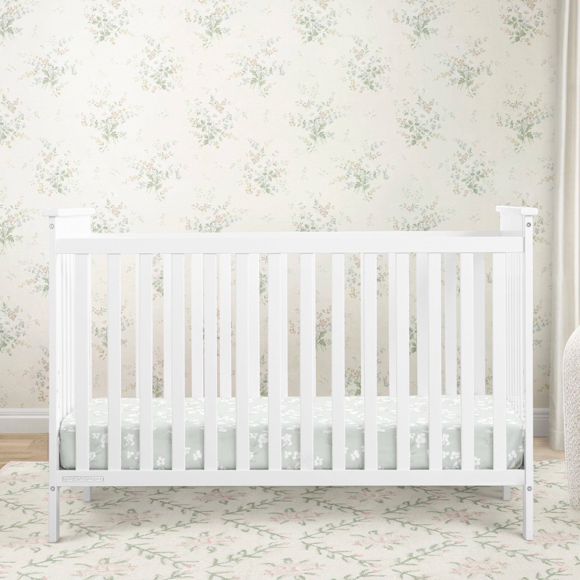 Adley 3-in-1 Convertible Baby Crib - Toddler Bed & Daybed - Safe Nursery Furniture for Newborns & Kids - Perfect for Bedrooms, Daycare & Guest Rooms