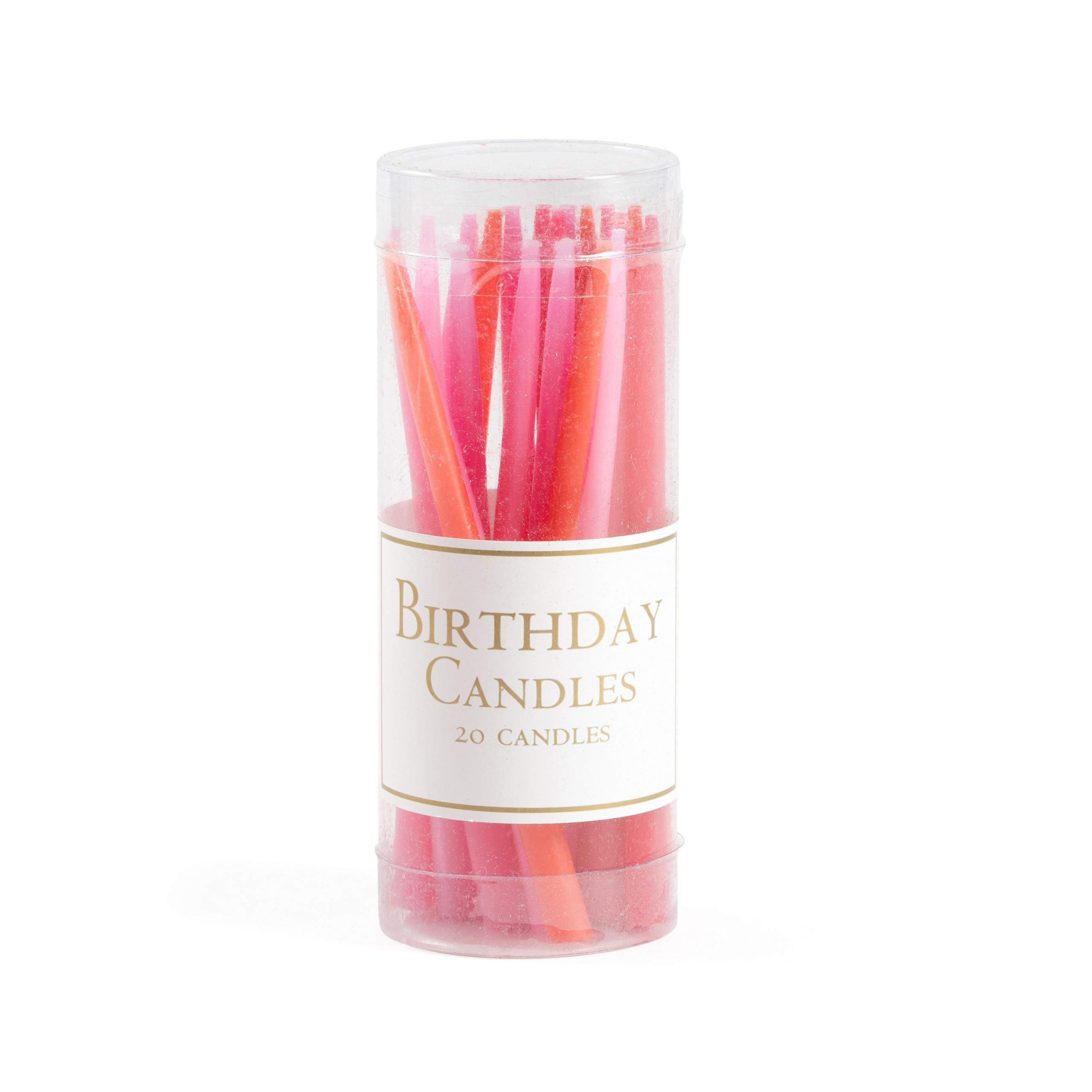 Premium Caspari Birthday Candles 3.75 Inch Floral Petal Design - Set of 40 Decorative Candles for Birthday Cakes, Cupcakes & Party Decorations
