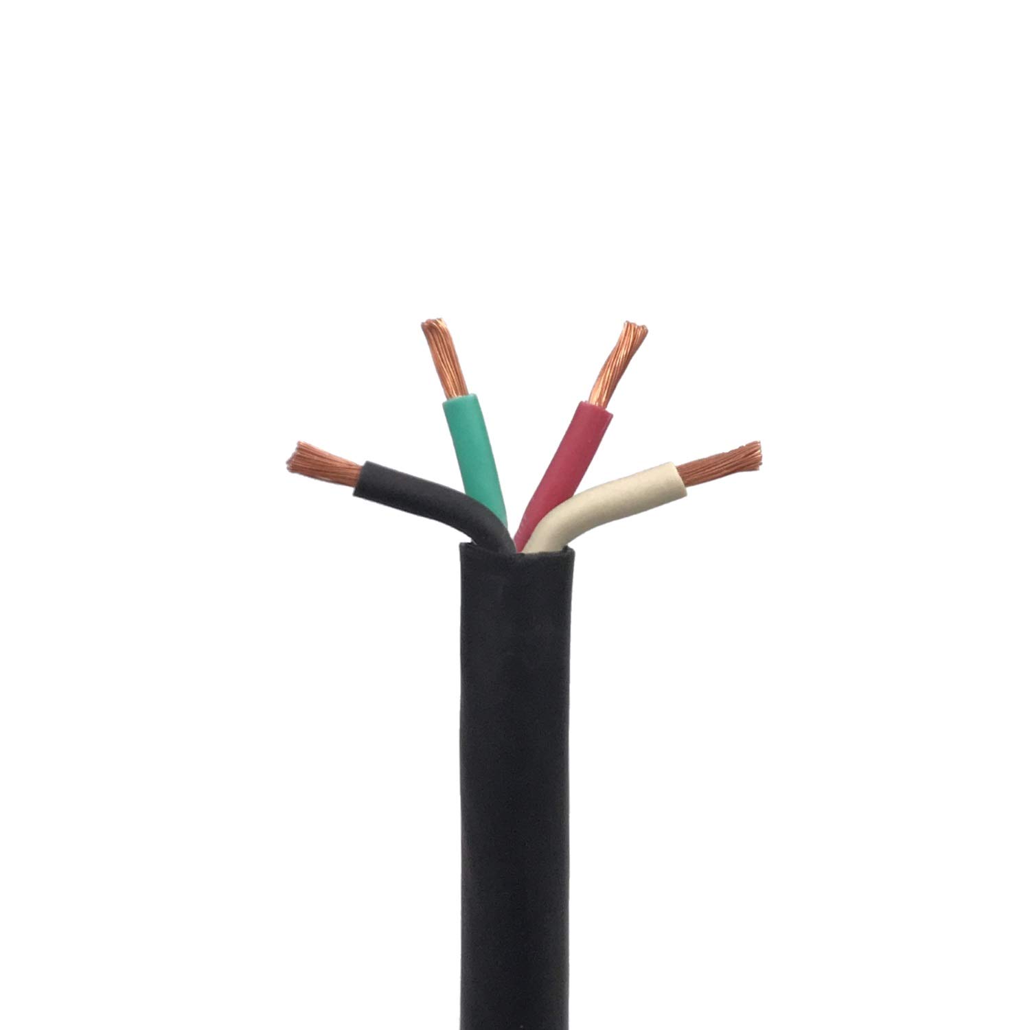 12 AWG SOOW Portable Cord - 4 Conductor 600V Power Cable with EPDM Wires & CPE Outer Jacket - 50 Foot Length - Ideal for Construction Sites, Outdoor Equipment, and Heavy-Duty Power Tools