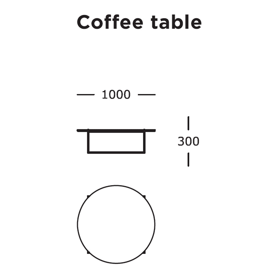 Modern Round Coffee Table for Living Room - Minimalist Wooden Center Table with Storage Shelf - Perfect for Small Spaces, Apartments & Home Decor