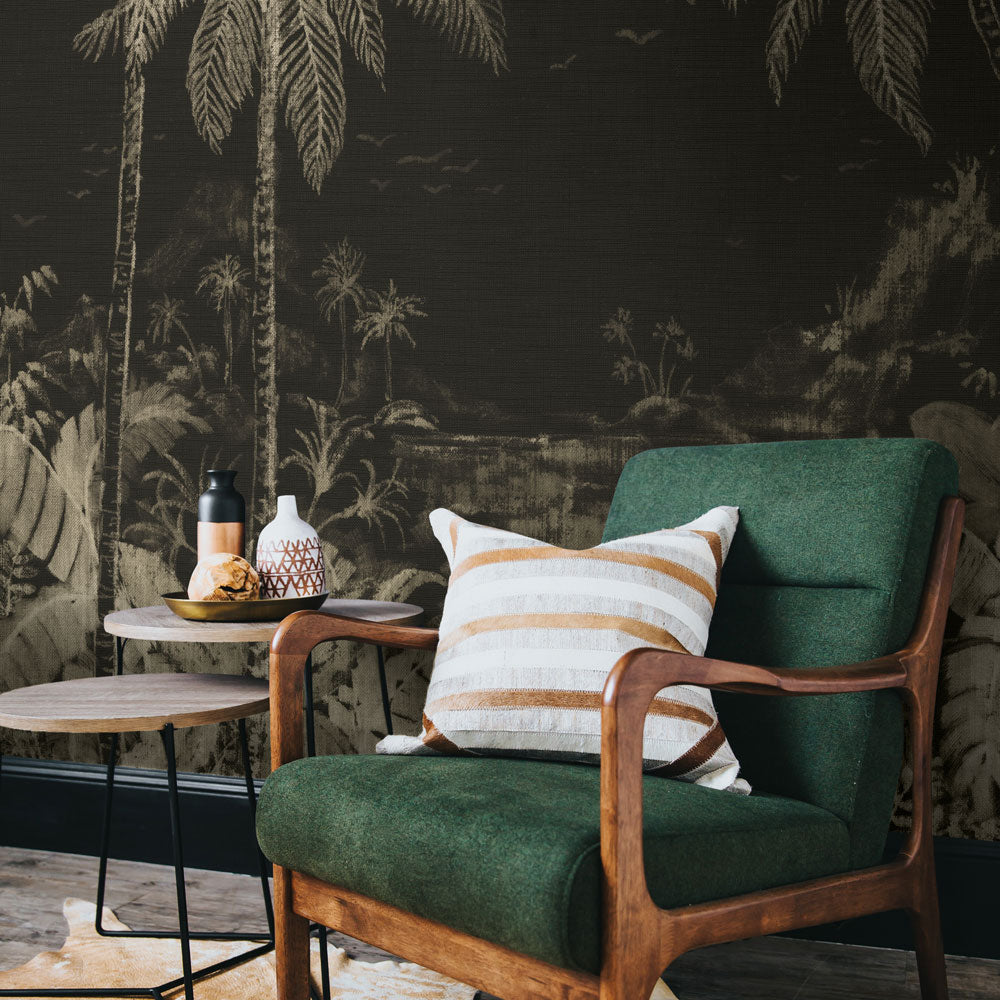 Grand Palm Peel and Stick Wall Mural - Self-Adhesive Tropical Leaf Wallpaper for Bedroom, Living Room & Office Decor - Easy DIY Home Renovation