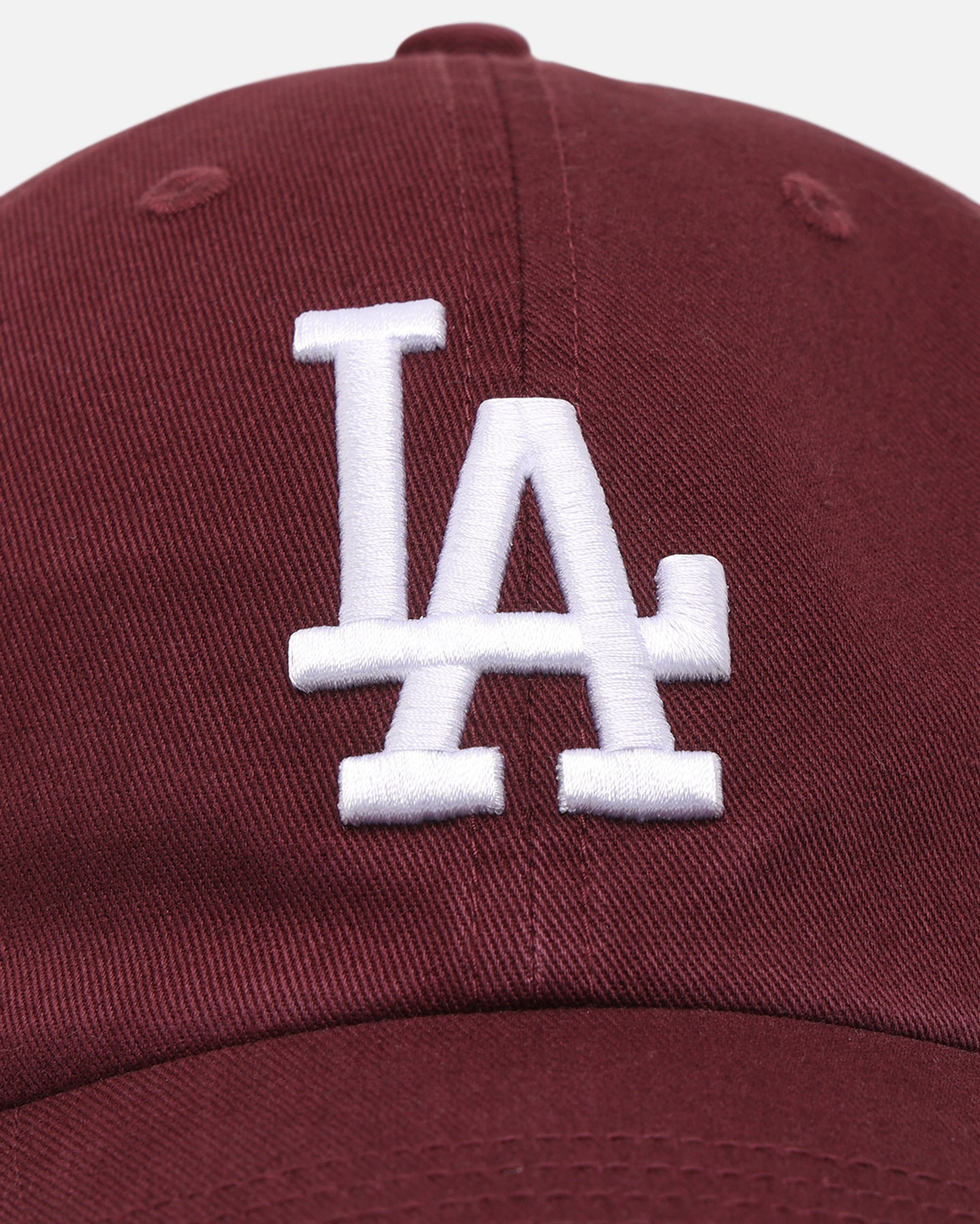 47 Brand Los Angeles Dodgers 'Ballpark' 47 Clean Up Adjustable Strapback Hat - Dark Maroon Baseball Cap for Men & Women - Perfect for Game Day, Sports Events & Casual Wear