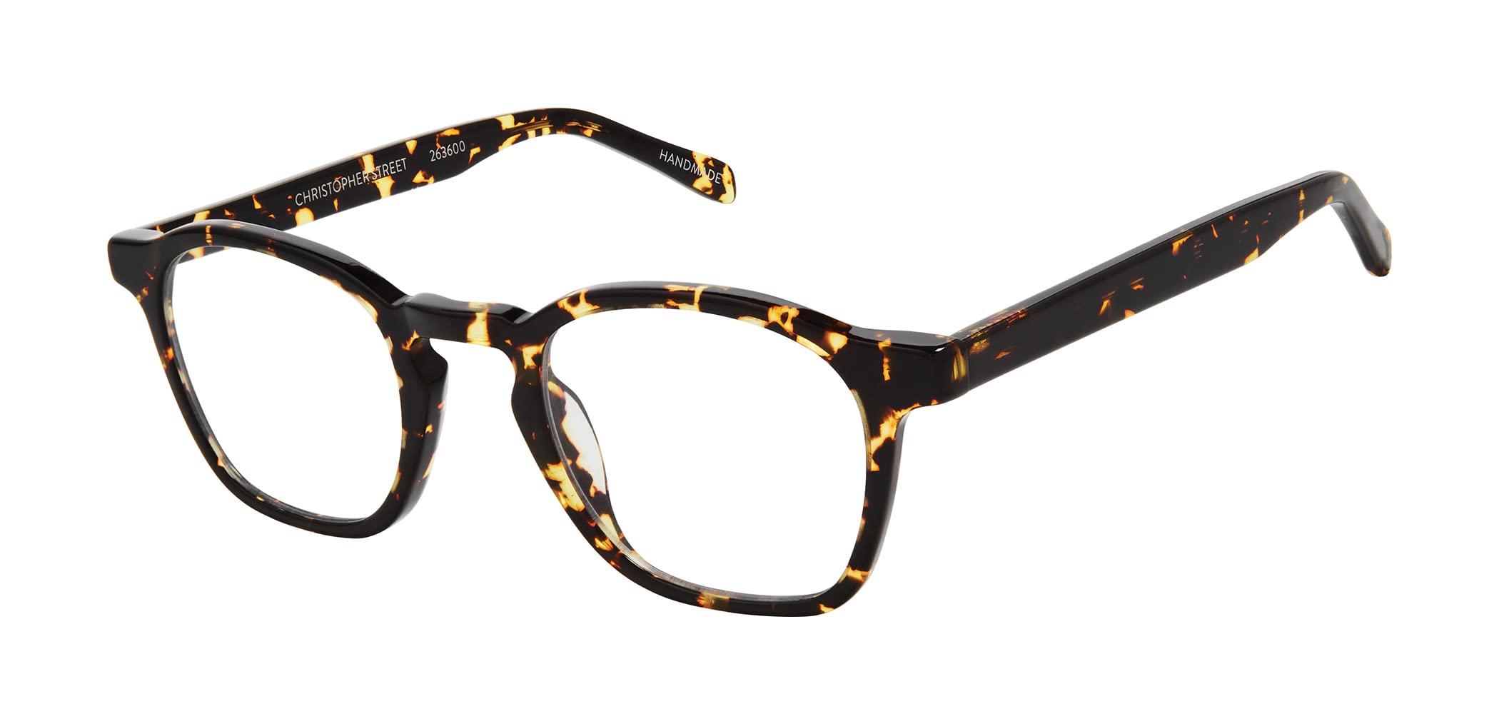 Scojo New York Christopher Street Blue Light Blocking Reading Glasses - Handmade Scratch-Resistant Readers for Women & Men - Perfect for Computer Use, Reading & Screen Time