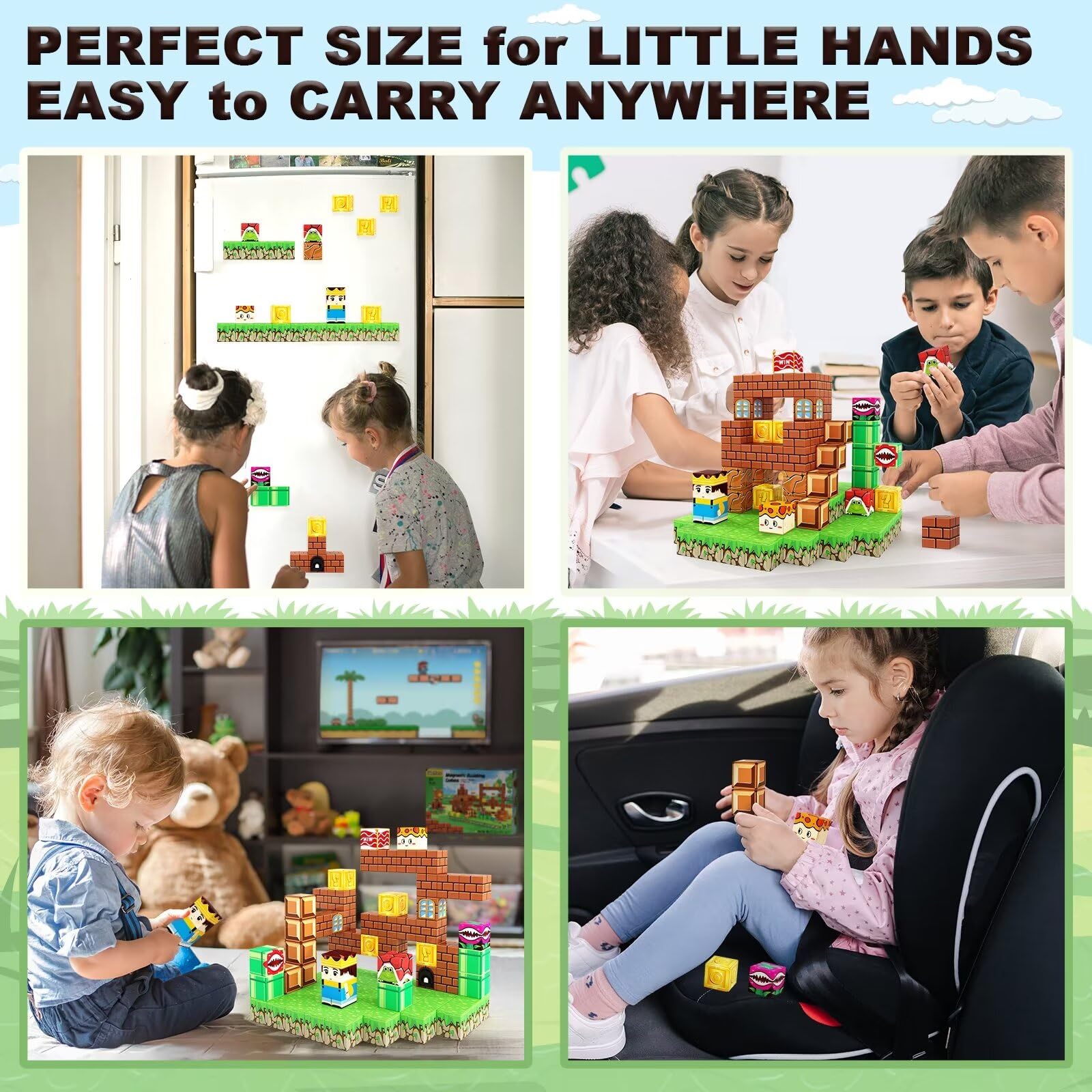 108PCS Magnetic Building Blocks STEM Toys for Kids Ages 3-12 - Educational Construction Set for Boys & Girls with 1