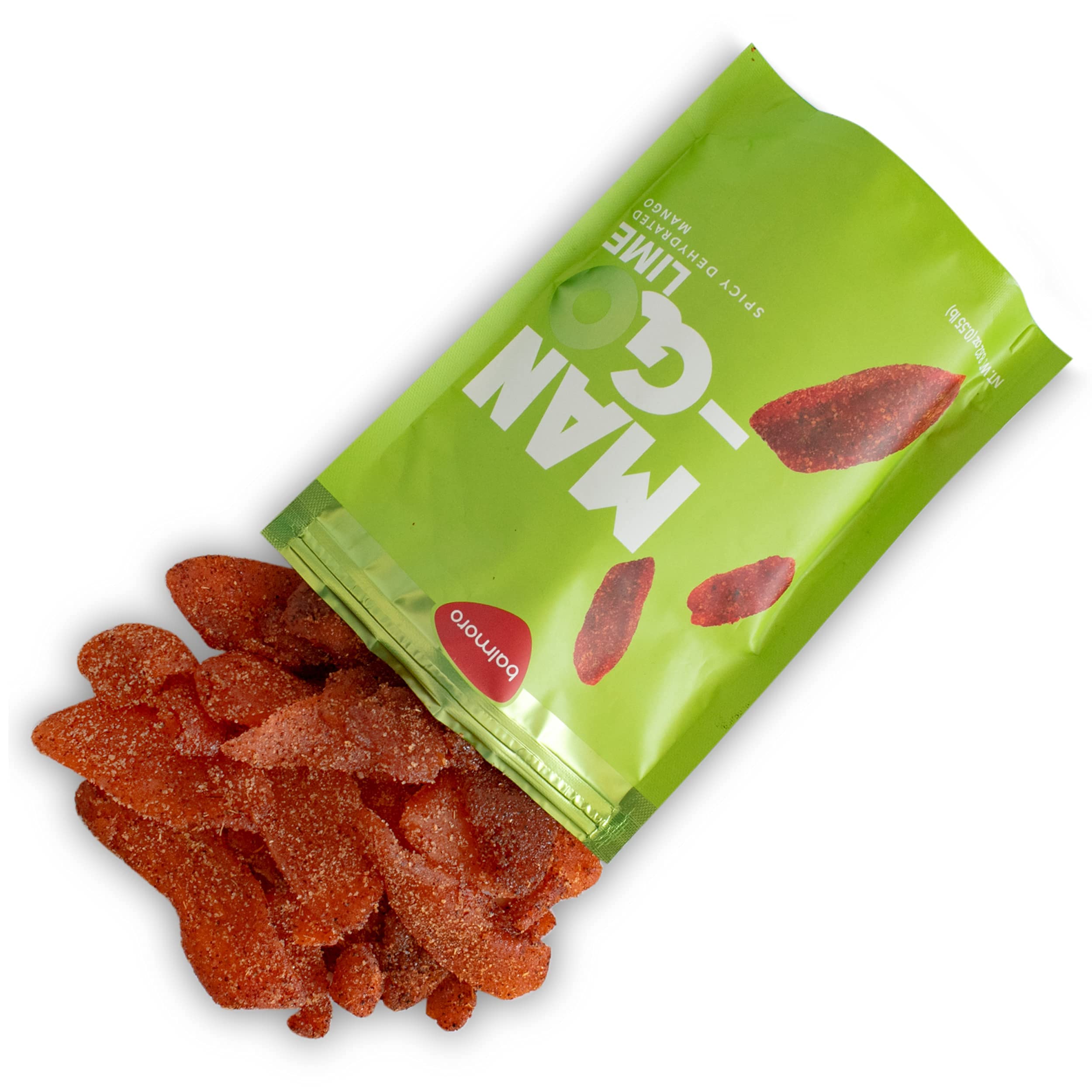 Balmoro Spicy Chili Lime Dehydrated Mango Slices - 8.8 oz Dried Mango with Chili & Lime - Healthy Vegan Snack for Hiking, Office, or Movie Night - Gluten-Free Sweet & Spicy Fruit Treat