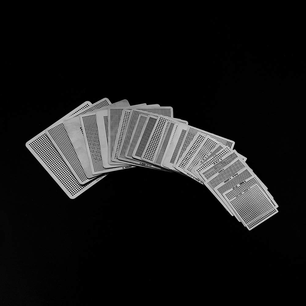 27pcs Universal BGA Stencils for Direct Heat Reballing - High-Quality Soldering & Welding Accessories - Perfect for PCB Repair and Electronics Maintenance