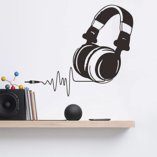 Best Gaming Headset Wall Sticker for Boys Room - Self-Adhesive Wallpaper Decor for Bedroom, Gaming Room & Man Cave - Cool Gamer Background Mural for Home Decor