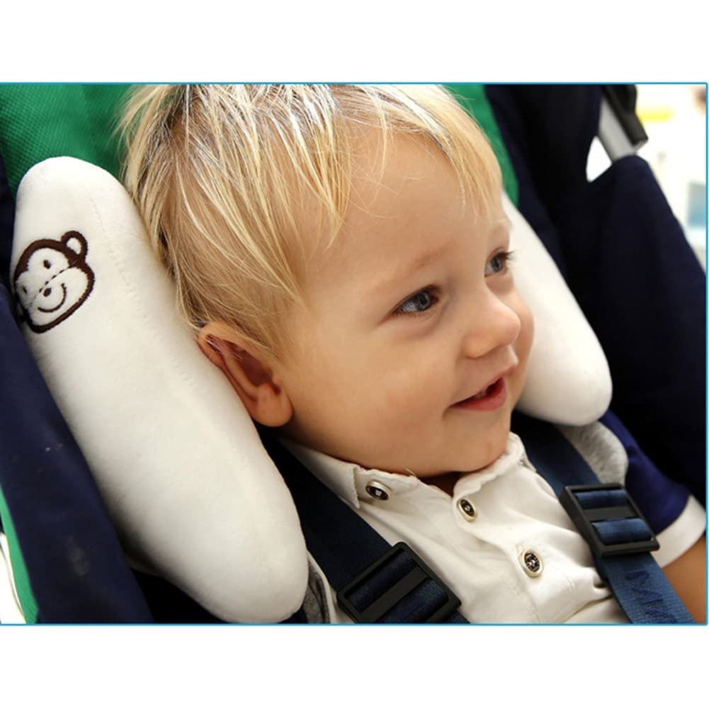Adjustable Baby Head Support Pillow for Car Seats & Strollers - Soft Travel Headrest for Newborns & Infants - Perfect for Car Rides, Stroller Walks & Airplane Travel