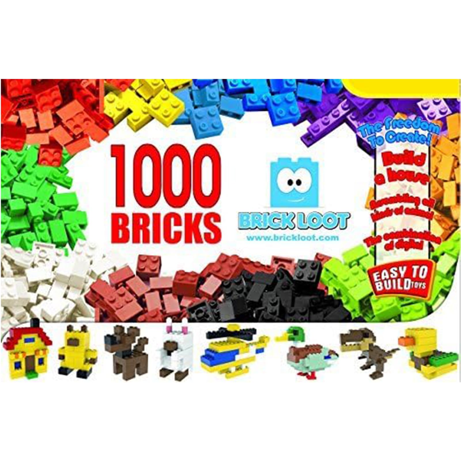 1,000-Piece Building Blocks Set with Storage Box Organizer - Creative Construction Toy for Kids & Adults 6+ | Compatible with Lego & Major Brands | Includes 70 Bonus Pieces | Perfect for STEM Learning, Birthday Gifts & Family Bonding Activities