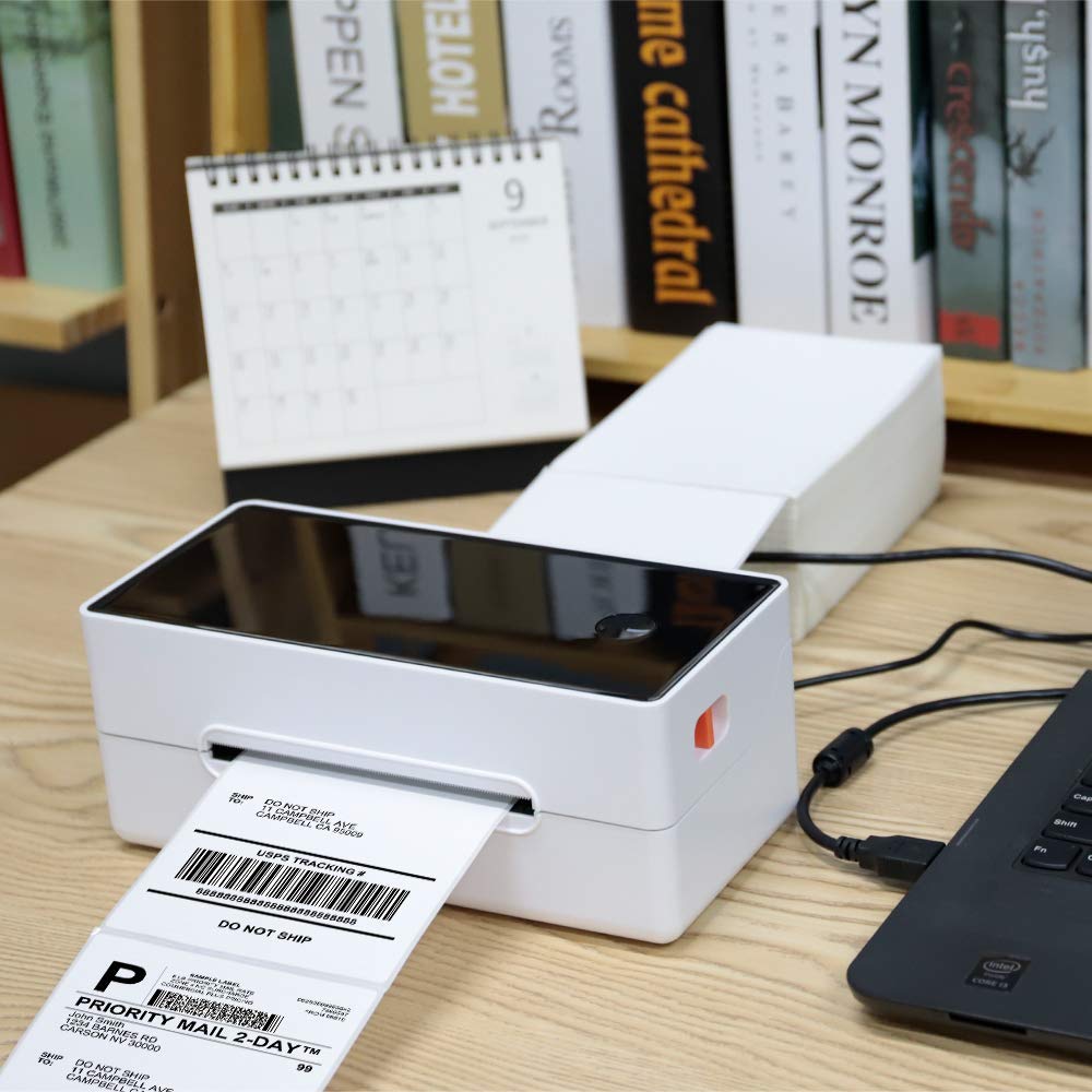 Phomemo 4x6 Thermal Direct Shipping Labels - 4''x6'' Fan-Fold Labels (500/Pack) - Compatible with Rollo, MUNBYN, Zebra & Fargo Label Printers - Perfect for E-commerce, Small Business & Home Shipping Needs