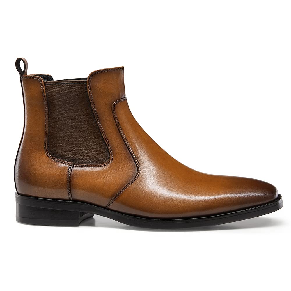 Premium Men's Leather Chelsea Dress Boots - Stylish & Comfortable Formal Boots for Business, Office & Special Occasions