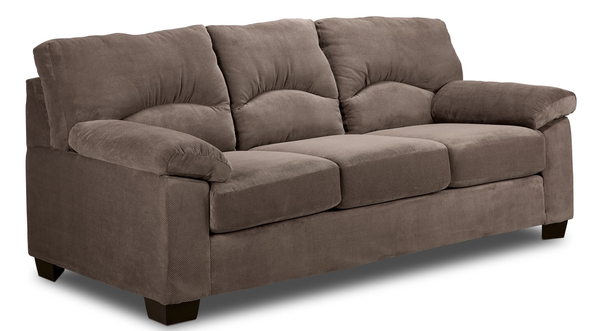 Archie Sofa Set with Loveseat and Chair in Ash - Modern Living Room Furniture for Small Spaces & Apartments