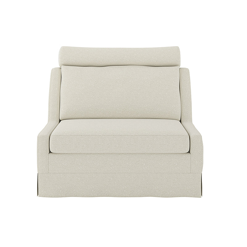 Tobias Modern Style 45W Slipcovered Living Room Chair with Ottoman - Comfortable Lounge Chair for Living Room, Bedroom & Office