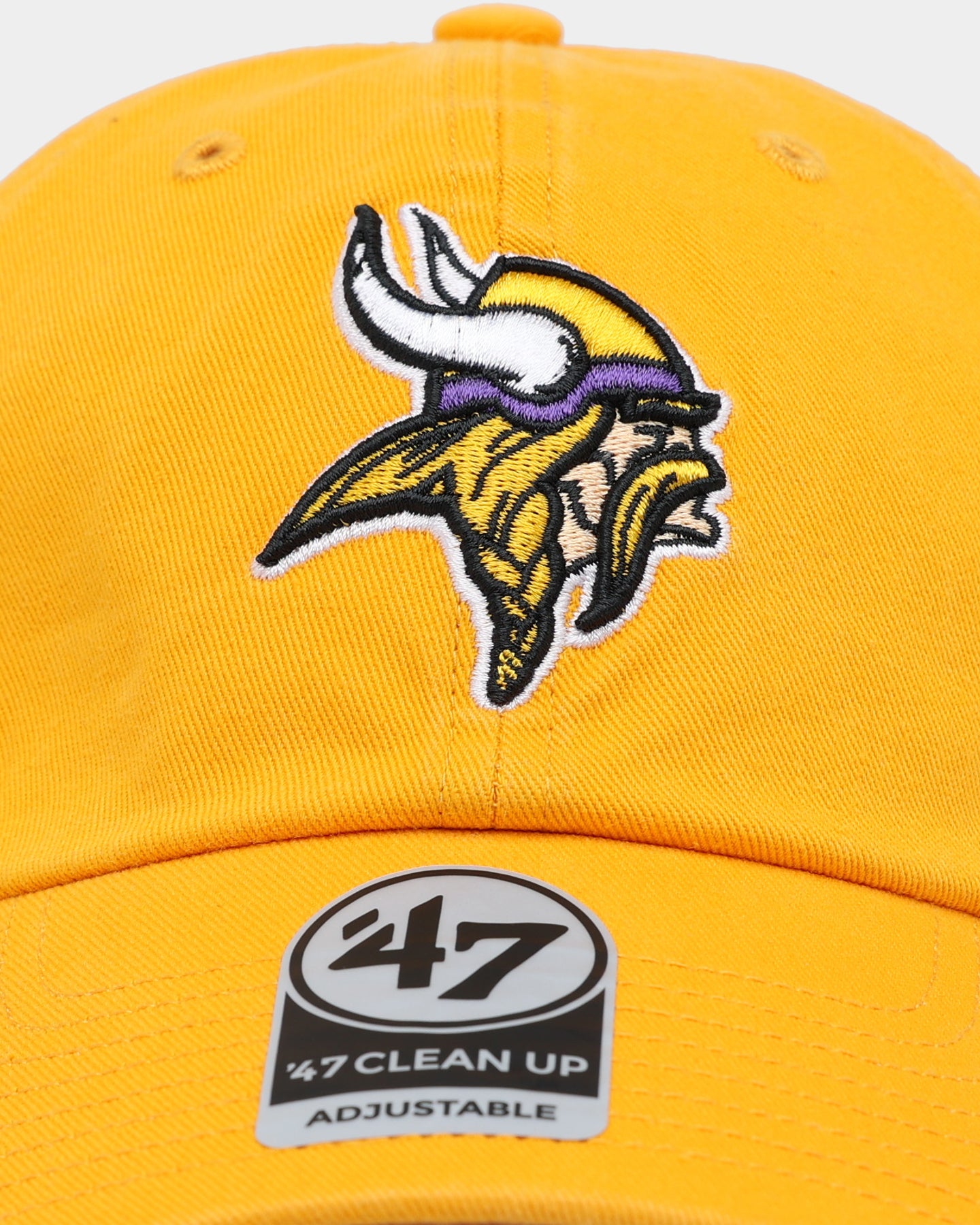 47 Brand Minnesota Vikings 47 Clean Up Adjustable Strapback Hat - Gold - Perfect for Game Day, Tailgating & Casual Wear