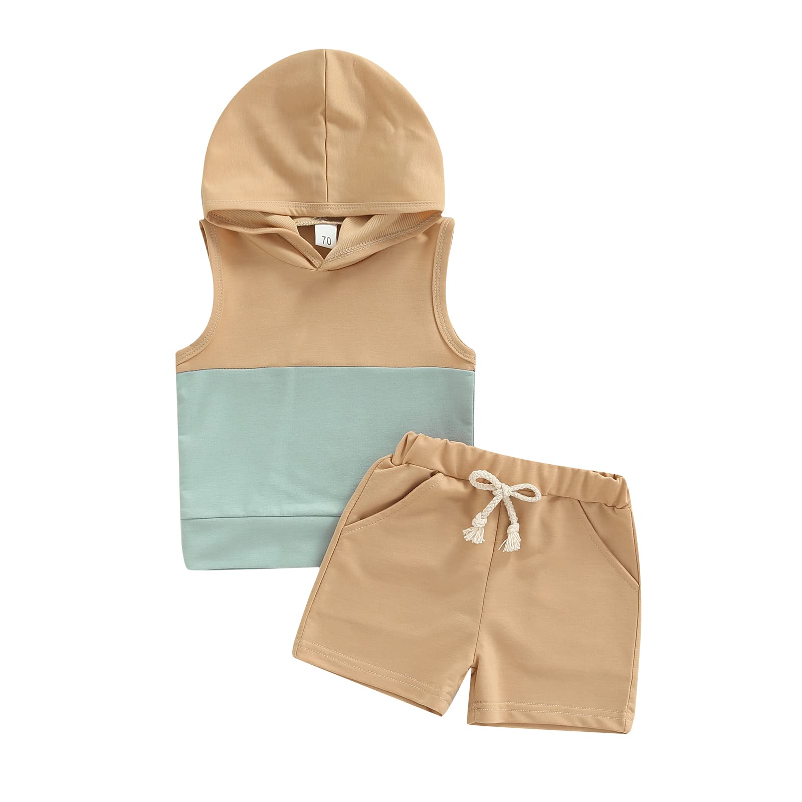 Boys' Summer Outfit Set - Striped Sleeveless Vest & Drawstring Shorts for Toddlers | Playtime, Beach & Casual Wear