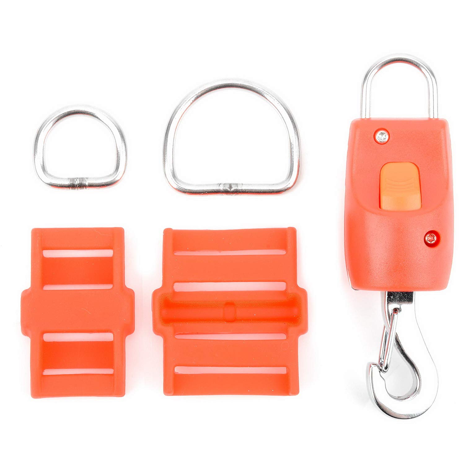 Ranphy Magnetic Dog Leash Connector - One Touch Automatic Lock & Release, Stainless Steel Harness Clip for Outdoor Walking, Training, Hiking & Running (Red) | Secure Fastener for Collars & Pet Accessories