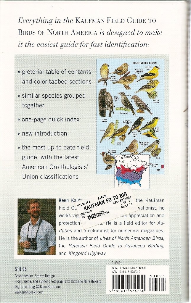 Kaufman Field Guide to Birds of North America - Comprehensive Bird Identification Book | Perfect for Birdwatching, Nature Hikes & Outdoor Adventures